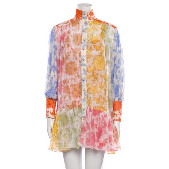 Zimmermann Floral Print Mini Dress - Picture 1 of 2